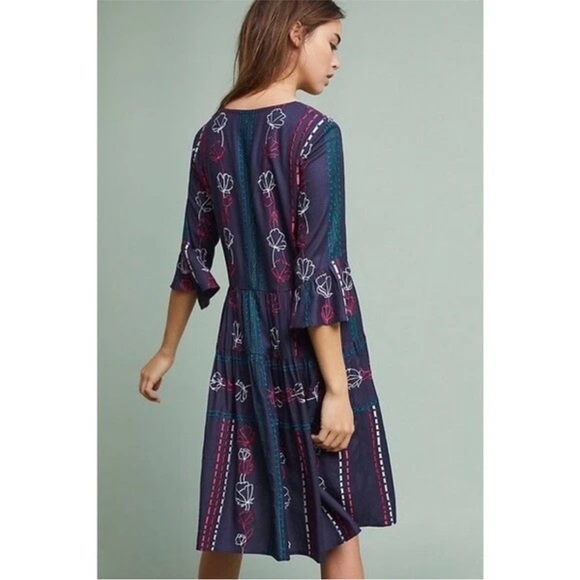 Anthropologie AKEMI + KIN Hailey Embroidered Dress Size 2 - Picture 4 of 16